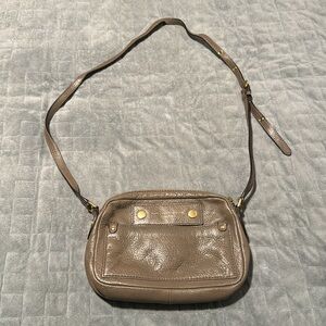 Marc by Marc Jacobs Brown Leather Purse, Adjustable Shoulder Strap, Black Inside